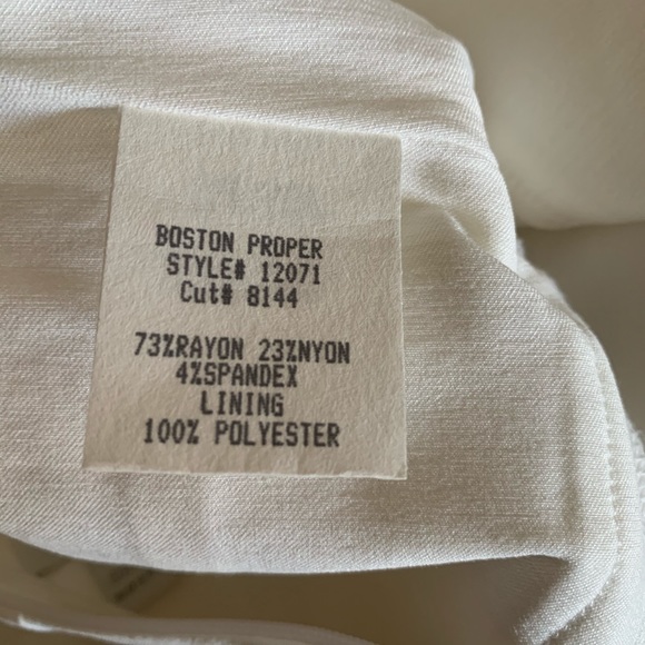 NWOT: Boston Proper White Dress size Med - Picture 8 of 11